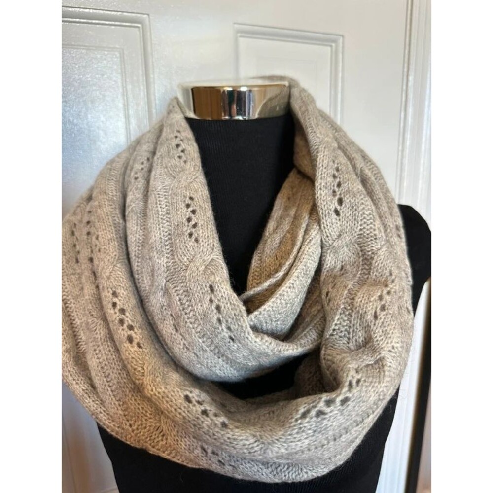 Celeste Women’s 80% Wool Cable Knit Infinity Scarf Cowl fall winter classic